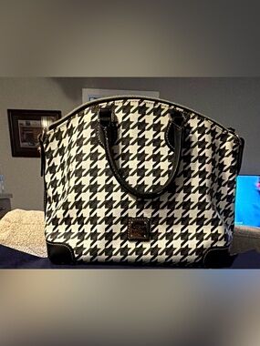 Dooney & Bourke Black and White Houndstooth Satchel